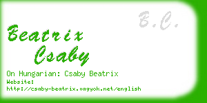 beatrix csaby business card